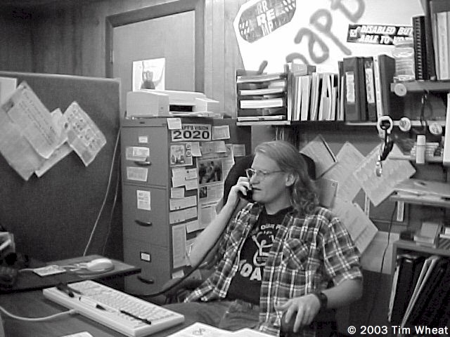 PHOTO: Tim Wheat pictured in a mirror holding the digital camera taking this photo.