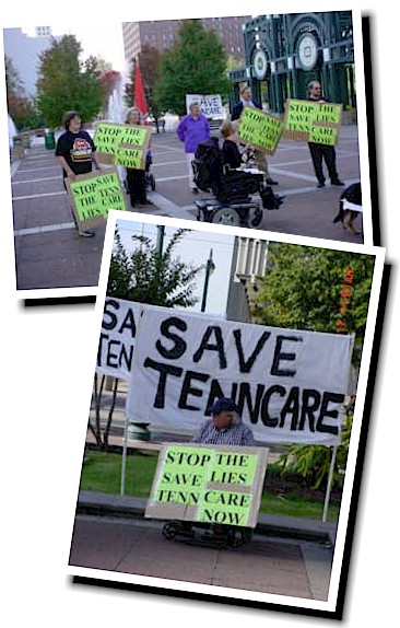 Photos of a Save TennCare rally in Memphis, November 2004.