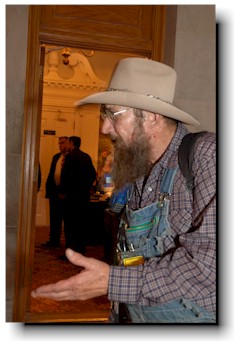 Cowboy, one of the activists.
