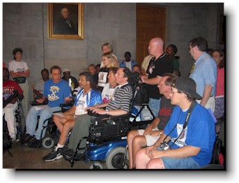 Sit-in activists organize a press conference.