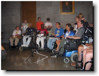 Activists occupy the governor's office for 40 days.