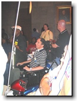 Glenn Barnhill and other activists in the capitol.