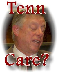 Tenn Care? over Bredesen's face.