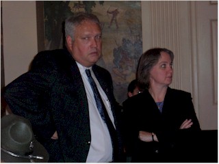 Capt. George Dittfurth of Capital Security with unknown staffer.